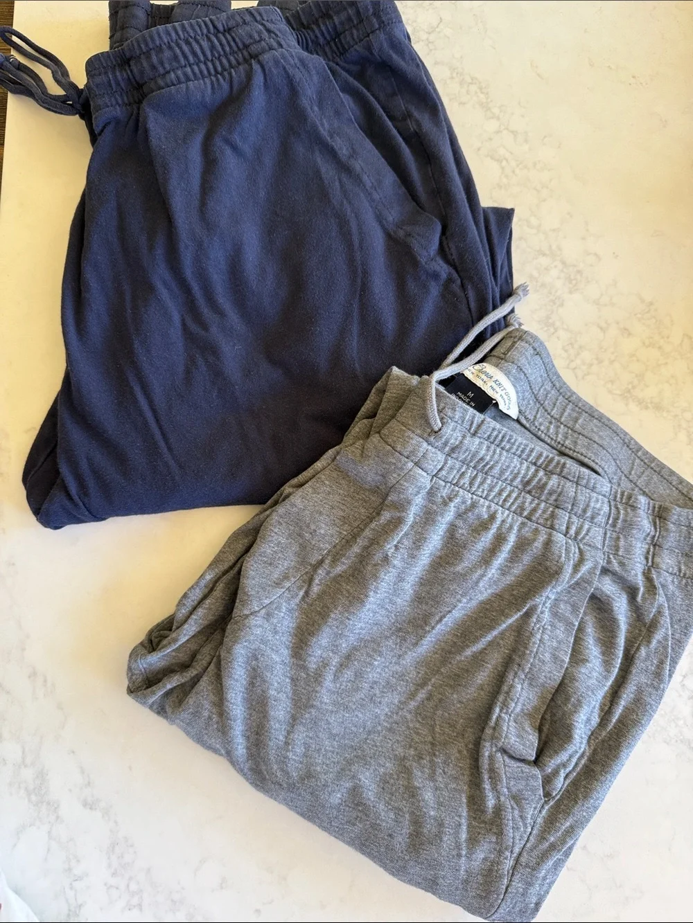 J. Crew Men's Navy and Gray Drawstring Joggers
